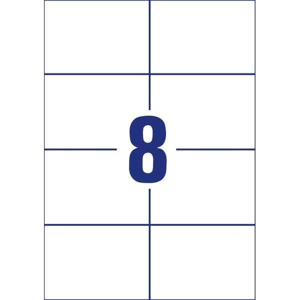 Folien-Etiketten ultra-resistent A4 105x74mm VE=400 Etiketten weiß