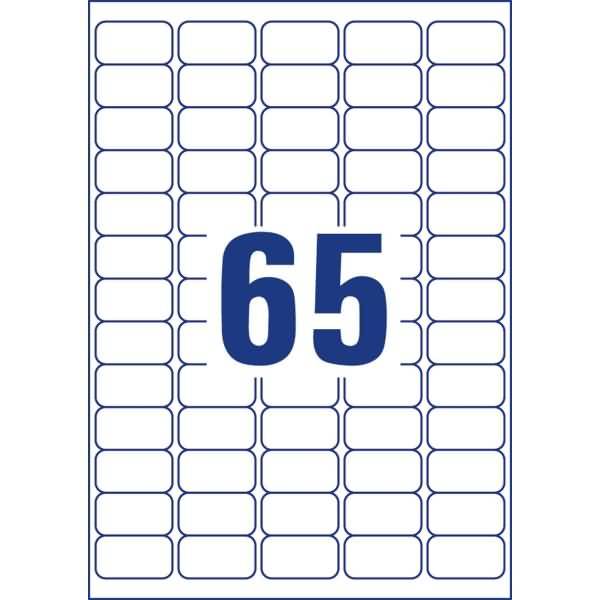 Folien-Etiketten ultra-resistent A4 38x21mm VE=3.250 Etiketten weiß