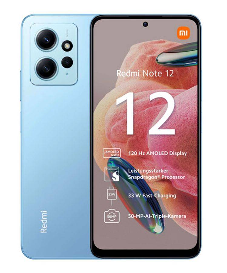 Xiaomi Redmi Note 12 - 4G Smartphone - Dual-SIM - RAM 4 GB / Interner Speicher 128 GB - microSD slot - OLED-Display - 6.