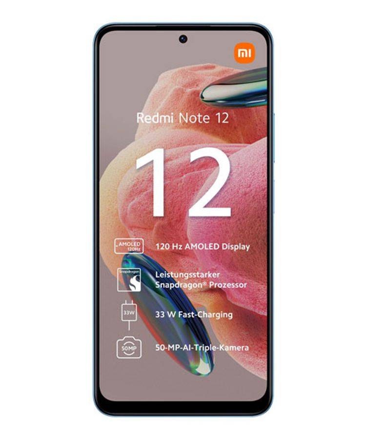 Xiaomi Redmi Note 12 - 4G Smartphone - Dual-SIM - RAM 4 GB / Interner Speicher 128 GB - microSD slot - OLED-Display - 6.