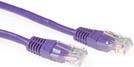 ACT Purple 0.5 meter U/UTP CAT5E patch cable with RJ45 connectors