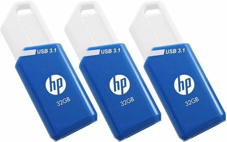 HP x755w Triple Pack - 32 GB - USB Typ-A - 3.2 Gen 1 (3.1 Gen 1) - 75 MB/s - Dia - Blau - Weiß