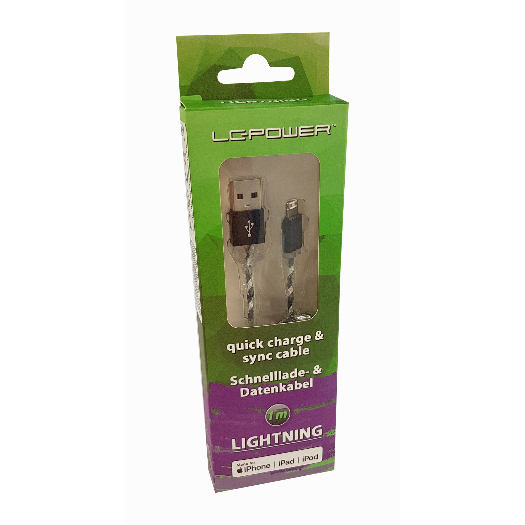 LC-POWER - LC Power - Lightning-Kabel - USB männlich zu Lightning männlich