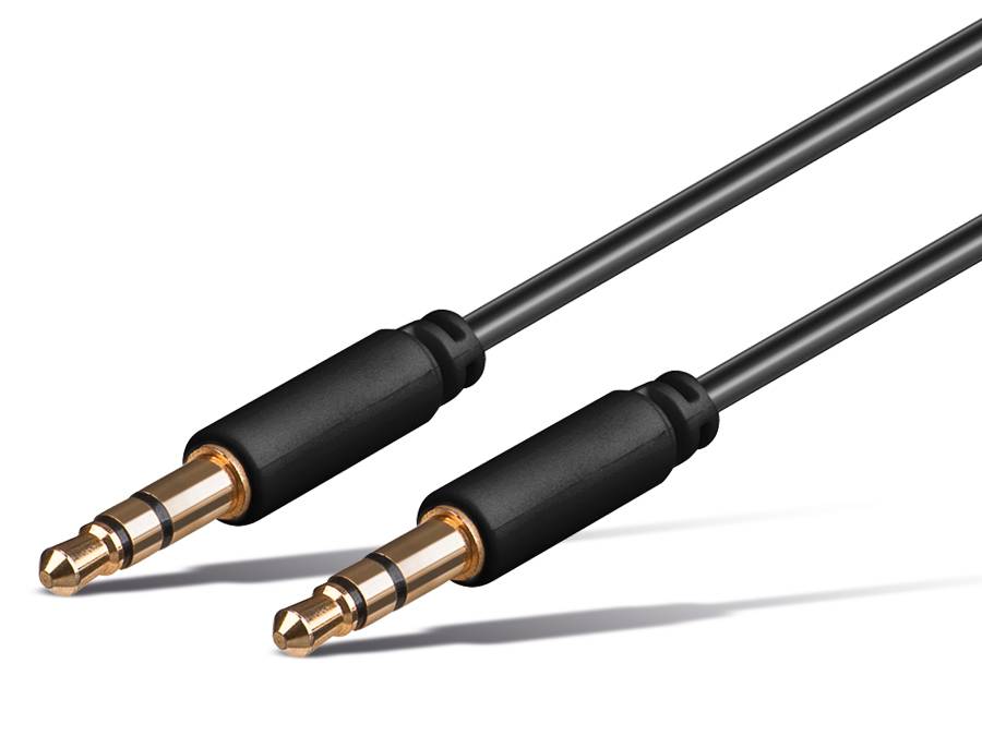 GOOBAY Klinkenkabel 69107, Superslim, 2 m, schwarz