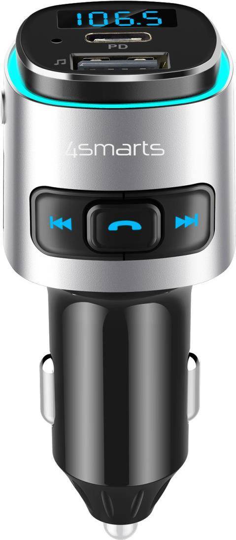 4smarts 456201 FM-Transmitter Zigarettenanzünder Schwarz