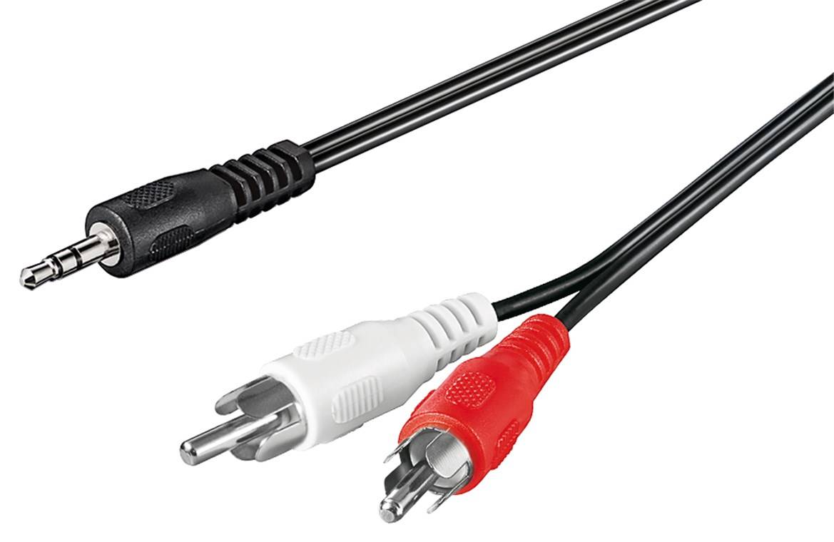 goobay AudioAdapterkabel AUX 3,5 mm Klinke zu StereoCinch Stecker schwarz 15 m