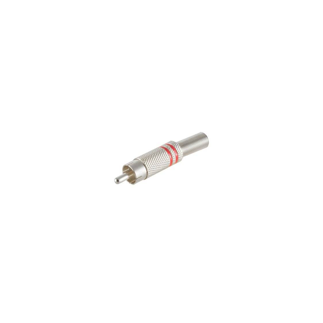 Cinchstecker Metall 6mm, rot