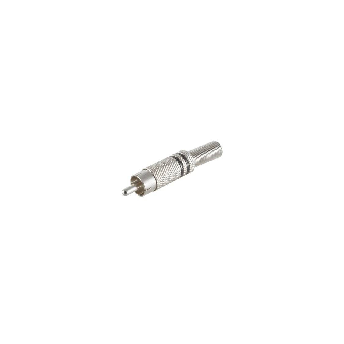 Cinchstecker Metall 6mm, schwarz