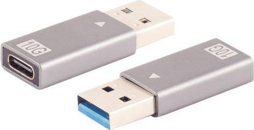 shiverpeaks ®-BASIC-S--Adapter USB A Stecker auf USB C Buchse, 3.1, 10Gbps, Metallauführung (BS14-05033)