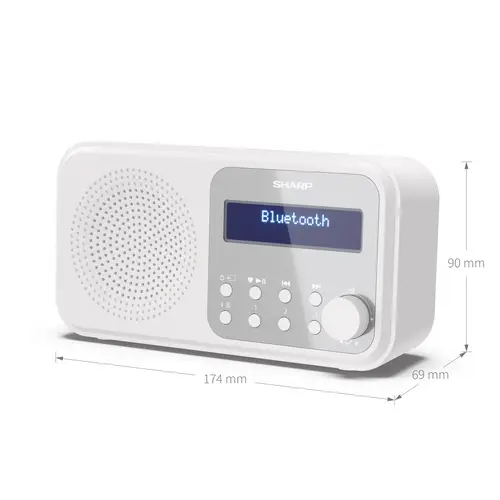 SHARP DAB+/FM Radio DR-P420, USB, Bluetooth, weiß SHARP DAB+/FM Radio DR-P420, USB, Bluetooth, weiß