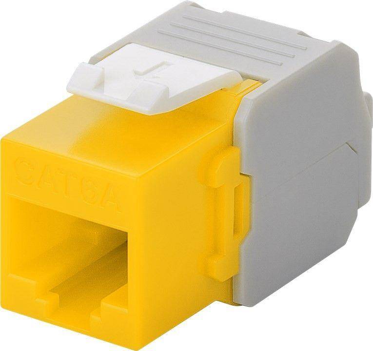 Keystone RJ45 Buchse - LSA werkzeugfrei CAT 6a UTP gelb