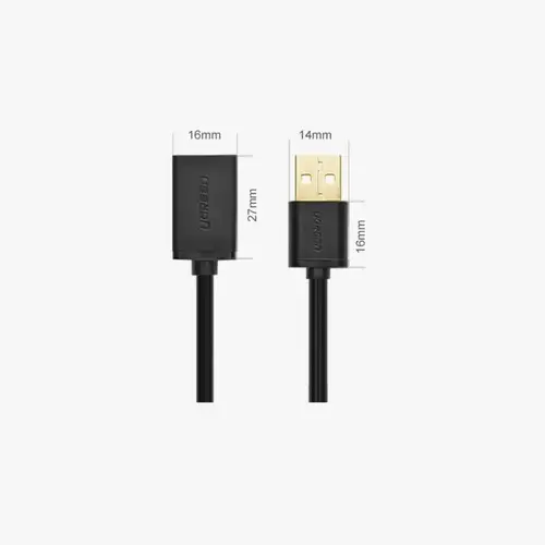 Ugreen Kabeladapter USB (weiblich) - USB (männlich) 2m schwarz (10316) Ugreen Kabeladapter USB (weiblich) - USB (männlich) 2m schwarz (10316)