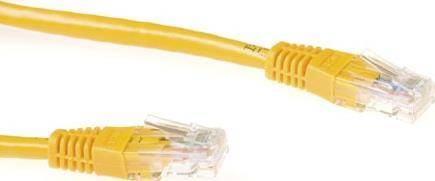 ACT Yellow 1 meter U/UTP CAT6A patch cable with RJ45 connectors