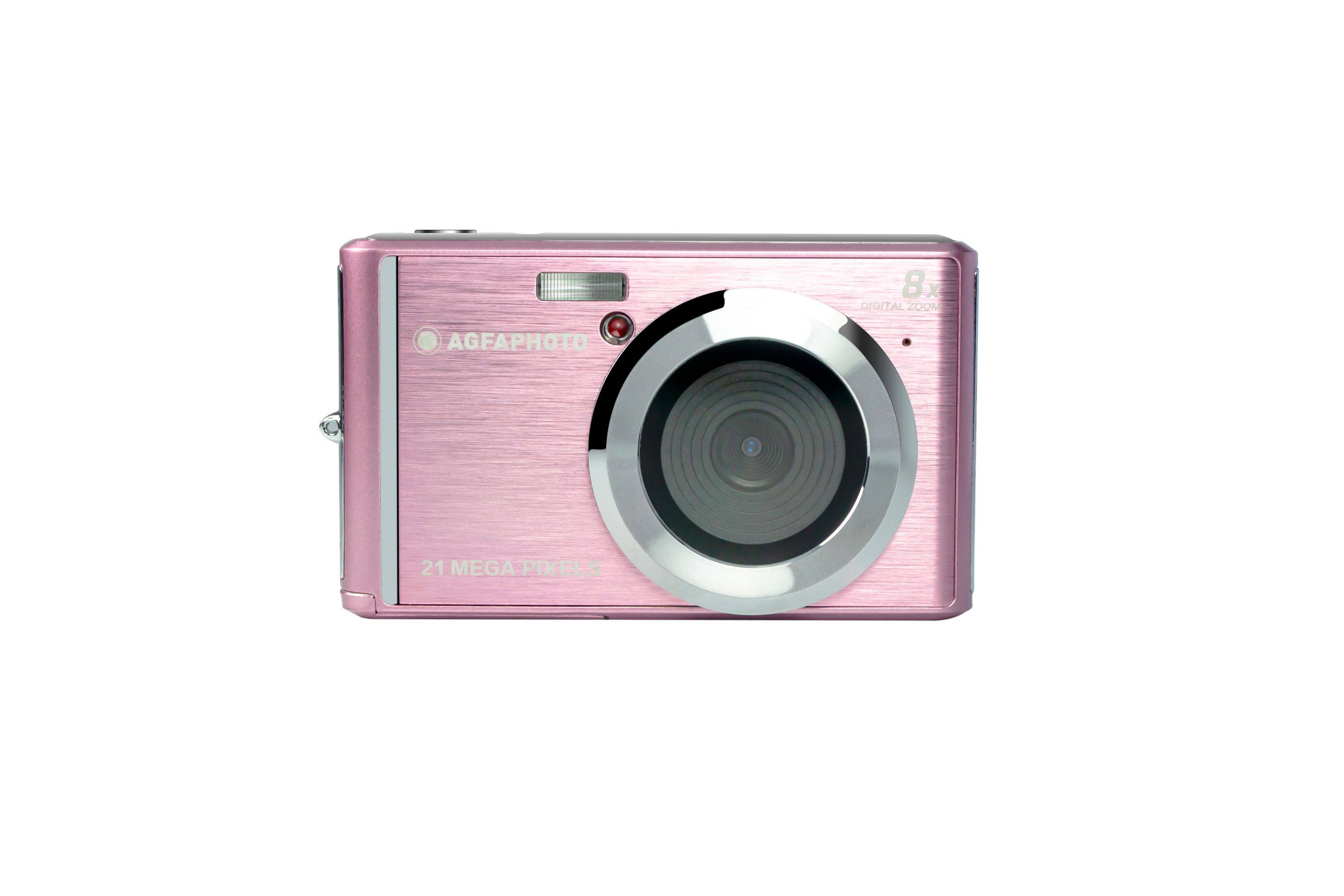 AgfaPhoto Realishot DC5200 - 21 MP Digitalkamera Pink mit CMOS-Sensor & 8-fachem Digitalzoom - HD 720p Videoaufnahme