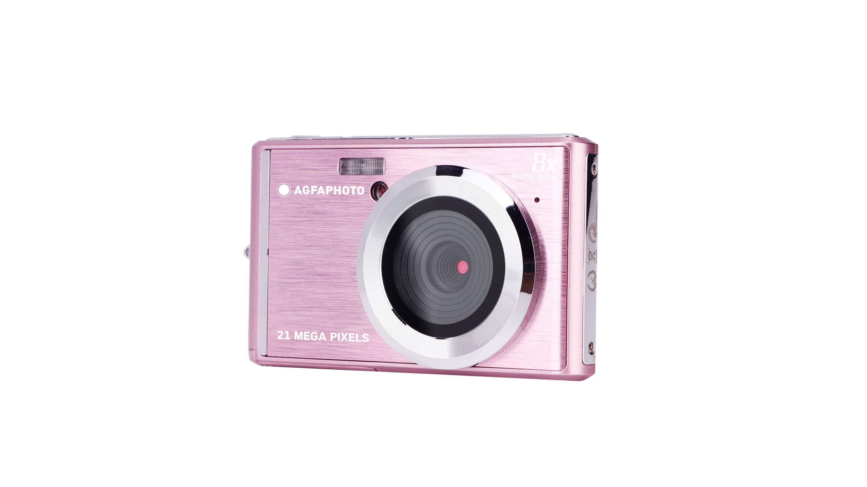 AgfaPhoto Realishot DC5200 - 21 MP Digitalkamera Pink mit CMOS-Sensor & 8-fachem Digitalzoom - HD 720p Videoaufnahme
