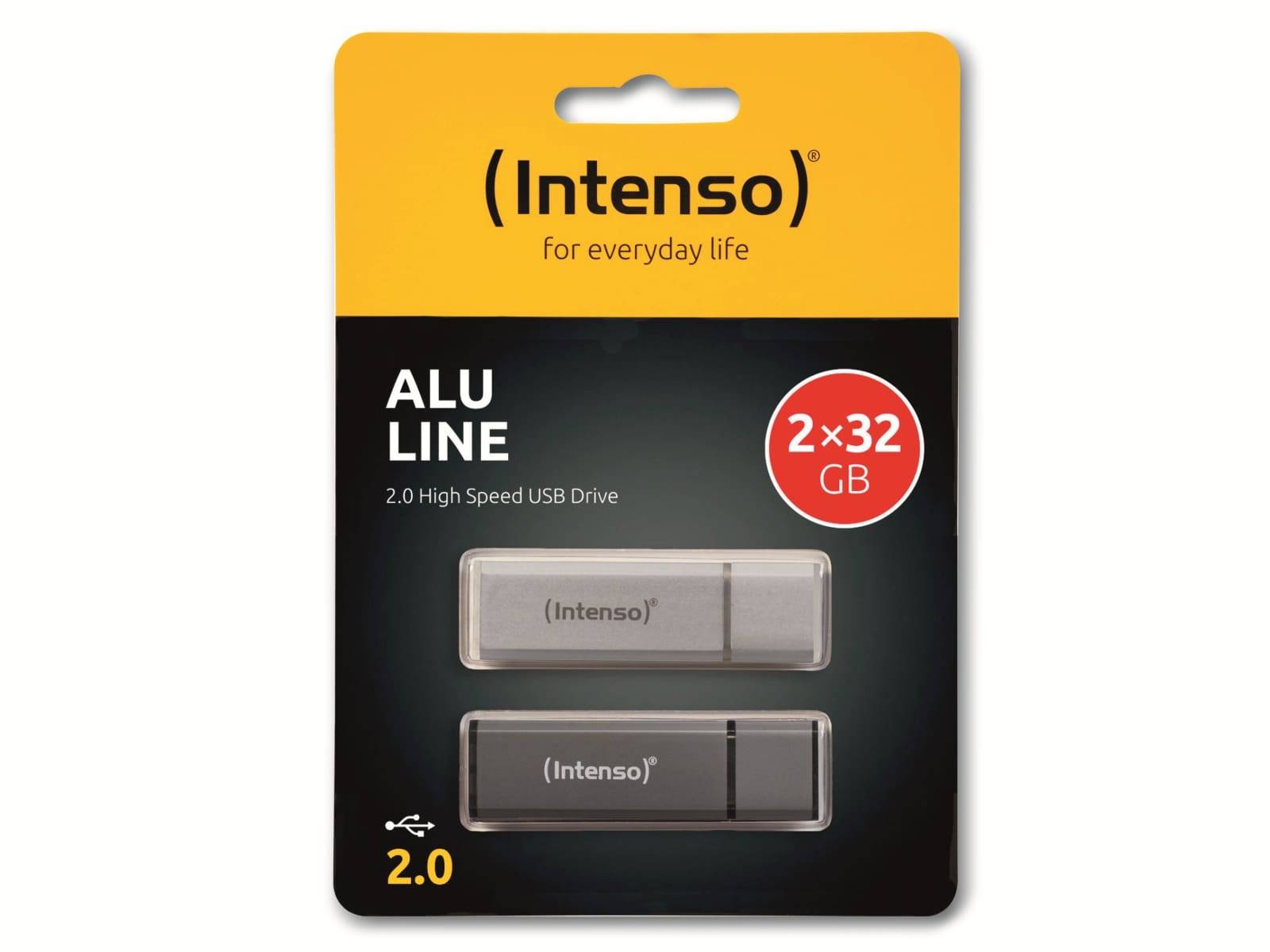 INTENSO USB-Stick Alu Line 3521480 USB 2.0 32GB 2er Pack