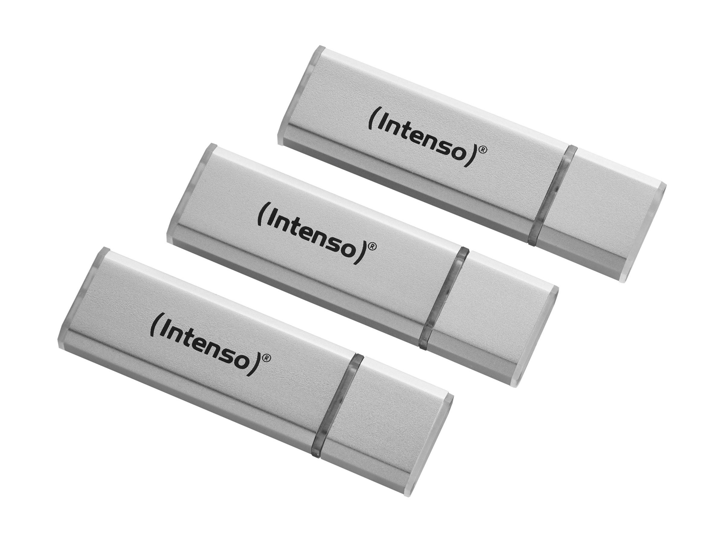 Intenso Alu Line - USB-Flash-Laufwerk - 16 GB - USB 2.0 - Silber (Packung mit 3)