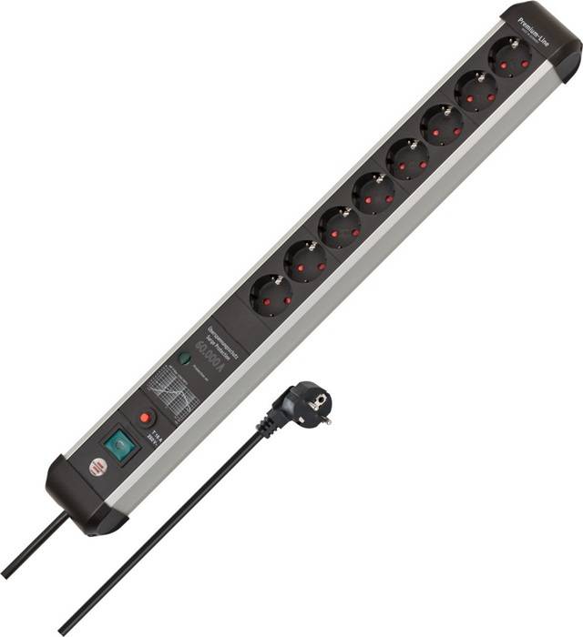 BRENNENSTUHL 1391010800 Steckdosenleiste Premium-Protect-Line 16 A 230 V schwarz