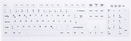 CHERRY AK-C8100F-FU1-W/GE Tastatur RF Wireless QWERTZ Deutsch Weiß (AK-C8100F-FU1-W/GE)