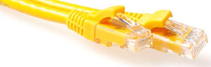 ACT Yellow 2 meter LSZH U/UTP CAT6A patch cable with RJ45 connectors