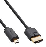 INLINE - Slim Ultra High Speed HDMI Kabel - 8K4K - A St. / D St. (Micro) - 2m