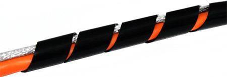 Spiral-Kabelschlauch, 4-50 mm, schwarz, 10 m Zum Bündeln der Kabel bei PC, TV, HiFi-Anlage usw