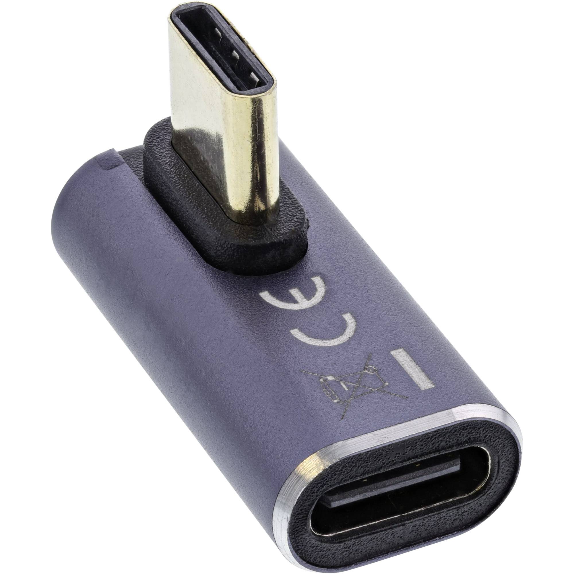 INLINE - USB4 Adapter - USB-C Stecker/Buchse vertikal rechts/links gewinkelt