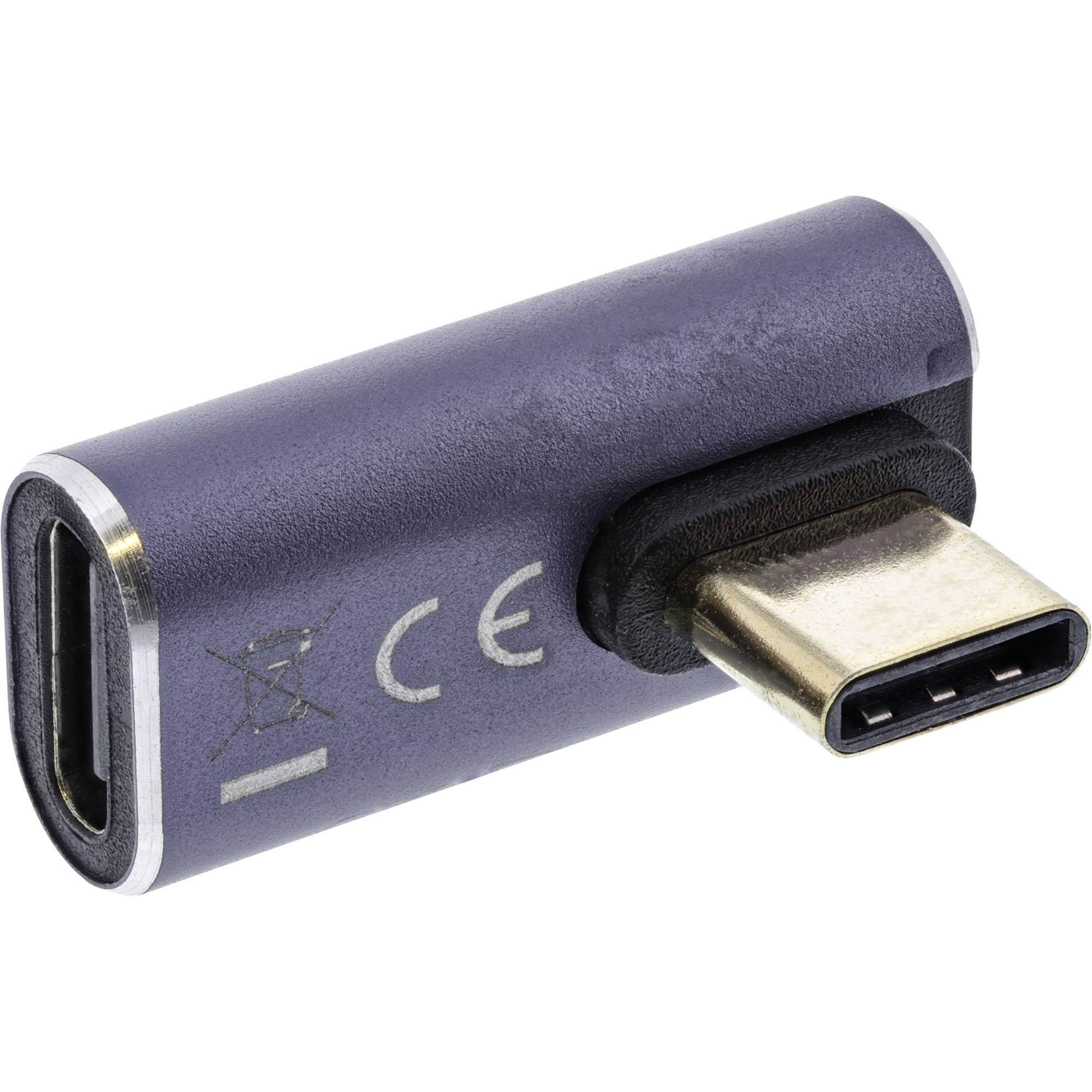 INLINE - USB4 Adapter - USB-C Stecker/Buchse vertikal rechts/links gewinkelt