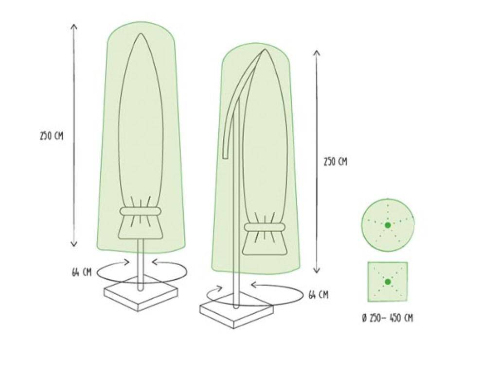 Perel Schutzhülle für Schirm - max. Ø 450 cm