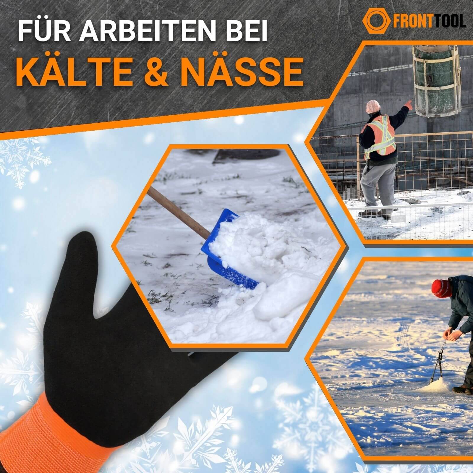 FRONTTOOL Kälteschutzhandschuhe IceWork 72 Paar - Größe:8