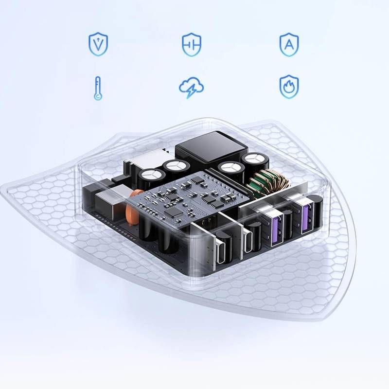 Nexode 65W USB C Ladegerät GaN USB-C Netzteil 4 Port PD Charger