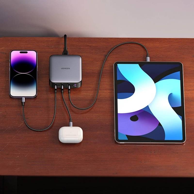 Nexode 100W USB C Ladegerät GaN Mehrfach USB-C Netzteil 4-Port