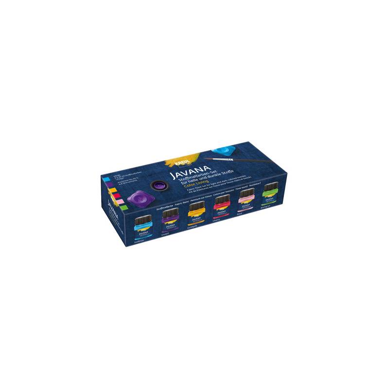 KREUL Textilfarbe JAVANA, Color Living Set, 6 x 20 ml