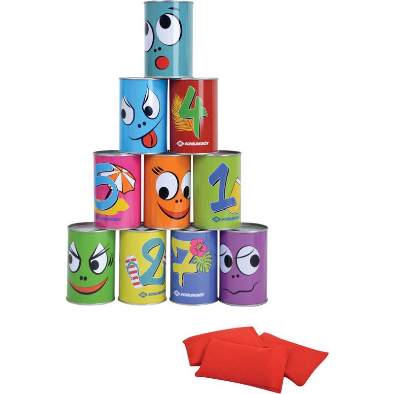 SCHILDKRÖT Dosenwurfspiel, bunt bedruckt, farbig sortiert