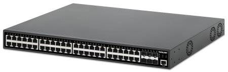 INTELLINET 54-Port L2+ Fully Managed PoE+ Switch mit 48 Gigabit Ethernet-Ports und 6 SFP+ Uplinks