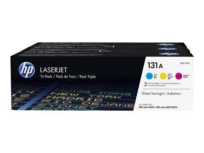 HP LaserJet 131A Tintenpatronen-Dreierpack, kompatibel mit 200 Color M251, 200 Color MFP M276 Druckern.