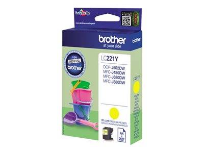 BROTHER LC221Y ink yellow 300 pages Drucken, Scannen & Verbrauchsmaterial Verbrauchsmaterialien - &