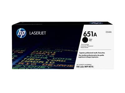 HP LaserJet 651A schwarze Tonerkartusche für '700 Color MFP M775' Drucker, mit hoher Ausbeute und Anspruch auf überlegene Druckqualität.