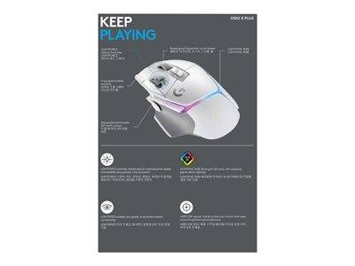 LOGI G502 X PLUS - WHITE/PREMIUM - EER2 Eingabe / Ausgabe Mäuse & Tastaturen Gaming