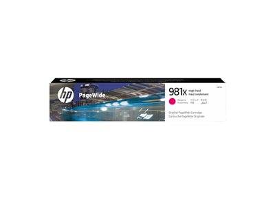 Tintenkartusche für HP PageWide 981X in Magenta, mit der Aufschrift „Hohe Ergiebigkeit