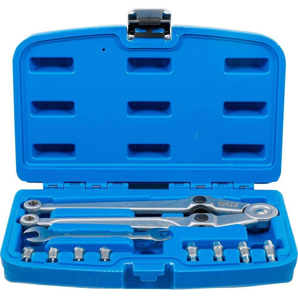 Stirnlochschlüssel-Satz - verstellbar - Ø 2,5 bis 9 mm - Länge 245 mm - max. Spannweite 102 mm - im Kunststoffkoffer