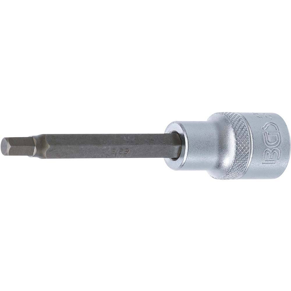 Bit-Einsätze 1/2" Innensechskant-100mm lang - Innensechskant 6 mm