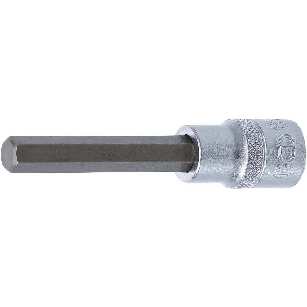 Bit-Einsätze 1/2" Innensechskant-100mm lang - Innensechskant 10 mm