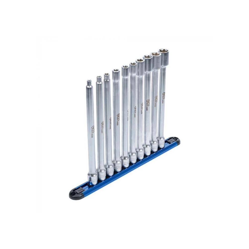 Steckschlüsseleinsatzsatz - Antrieb Innenvierkant 10 mm (3/8 '') - Abtrieb E-Profil - SW E6 und E20