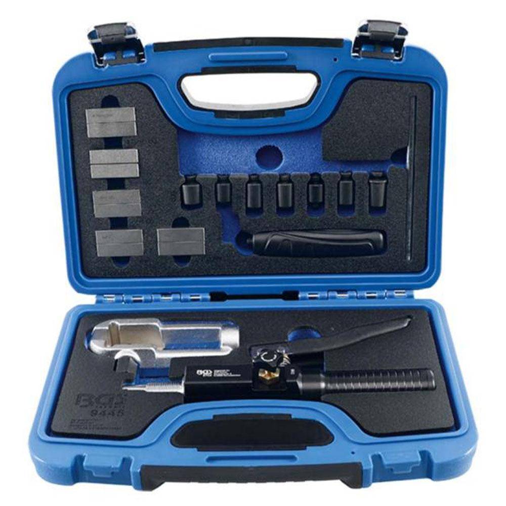 Hydraulisches Bördelgerät - metrische Bördelung 4,75 bis 6 mm - 45° Doppelbördelung 1/4" - nach SAE und DIN