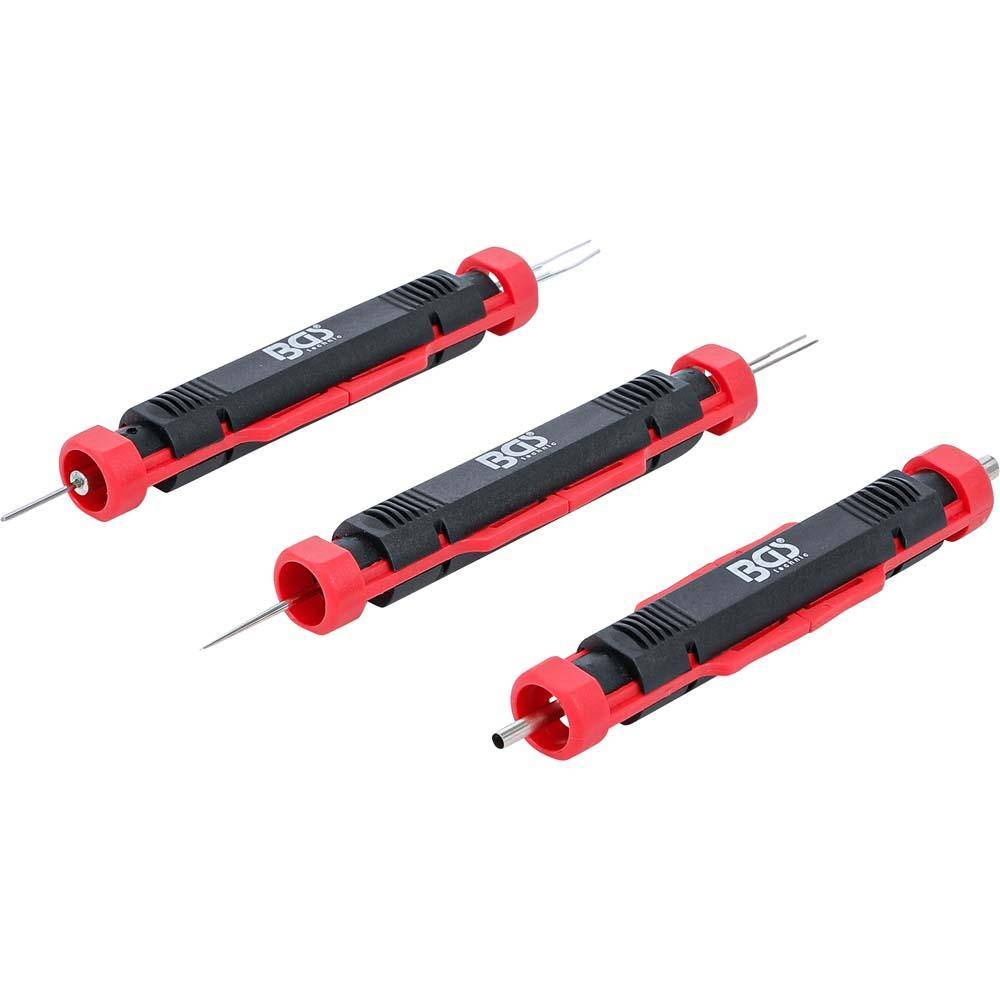 Kabel-Entriegelungswerkzeug-Satz - universal - 3-teilig - für Flach-/Rundstecker und Flach-/Rundsteckhülsen