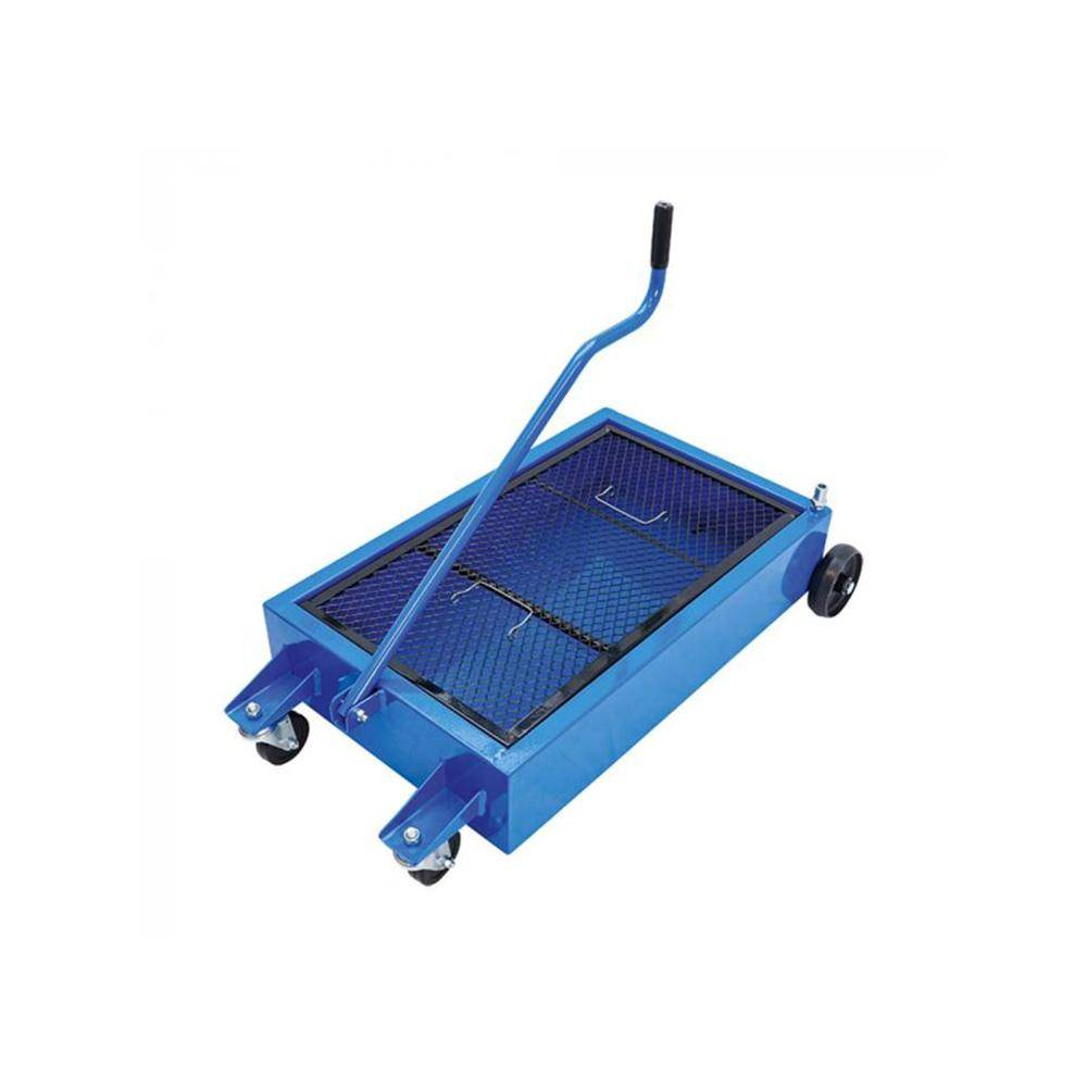 Ölauffangwanne - fahrbar - mit Ablasshahn am hinteren Teil - Wannenvolumen 37,9 l