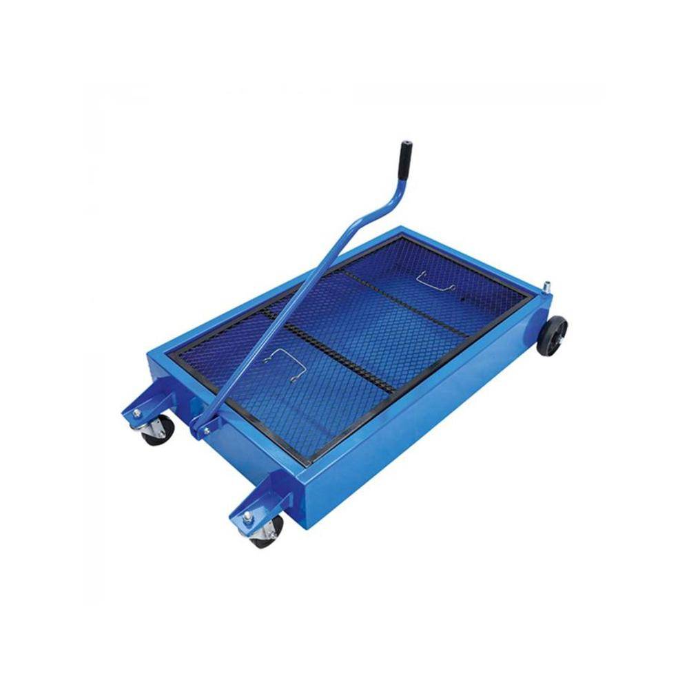 Ölauffangwanne - fahrbar - mit Ablasshahn am hinteren Teil - Wannenvolumen 56,85 l