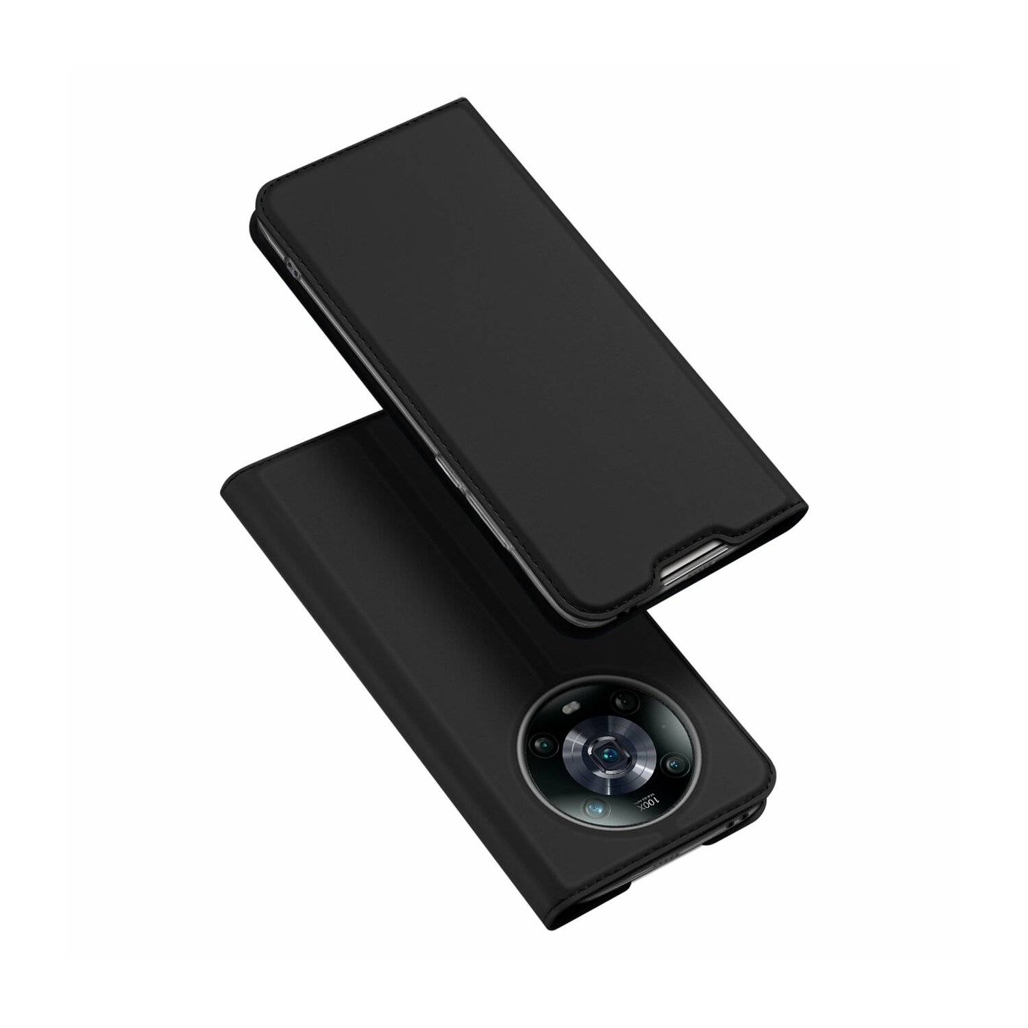 Buch Tasche kompatibel mit Xiaomi Redmi A1 Plus Etui Brieftasche Schutzhülle mit Standfunktion, Kartenfach schwarz