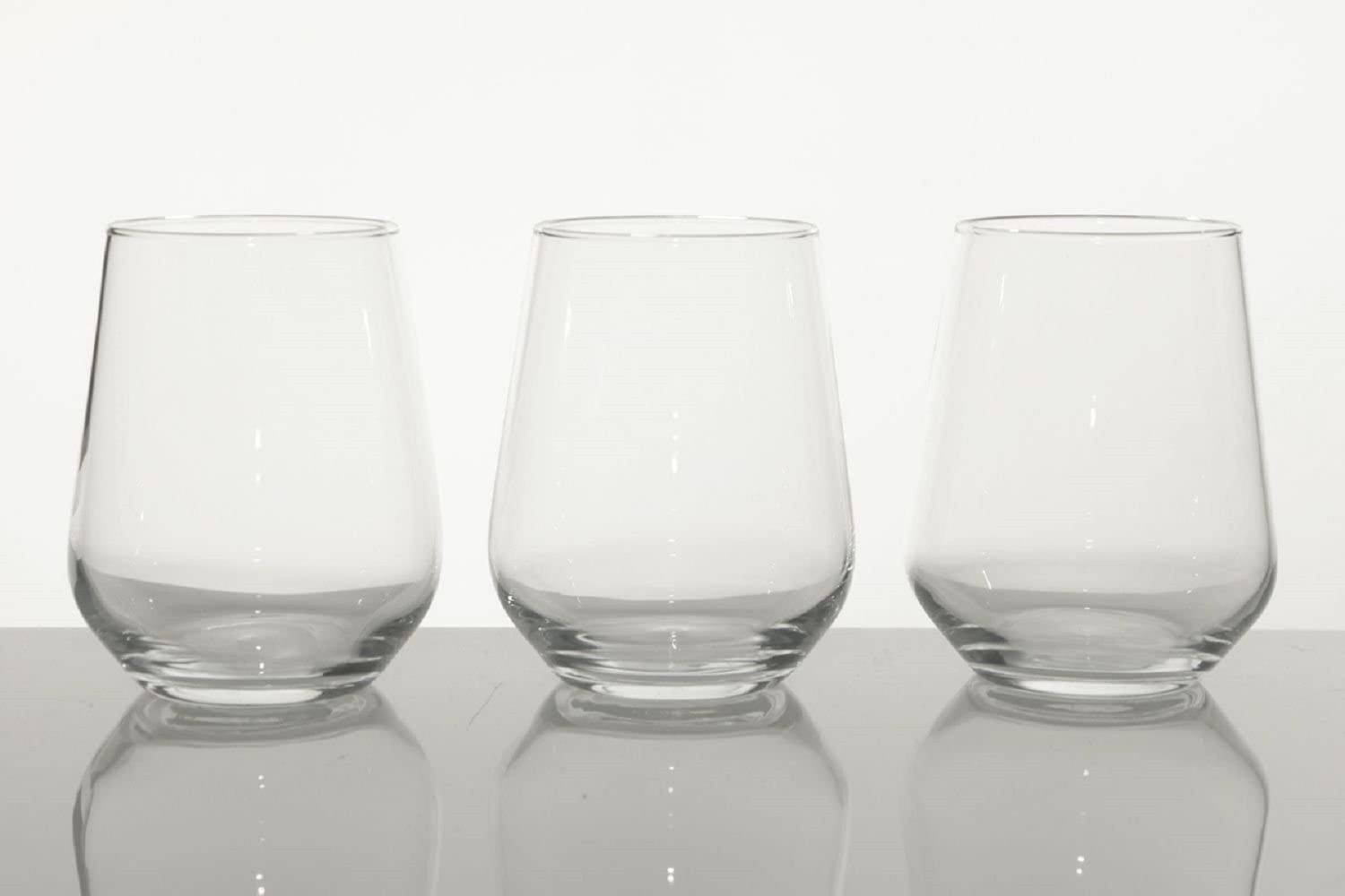 Pasabahce Wasserglas Set Allegra 3 Teilig 41536 Spülmaschinengeeignet Glas Saftglas Limogläser Transparent XL Glas 425ml